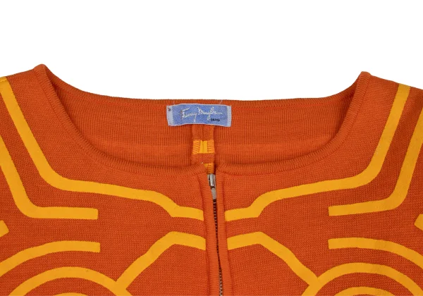 Thierry Mugler Cotton Geometric Pigment Print Jacket K-160660_006