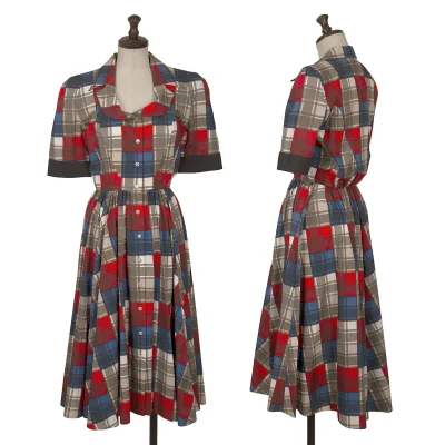 Thierry Mugler Checker Shirt Dress