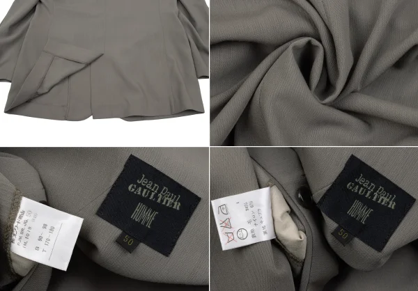 Jean Paul GAULTIER HOMME Nylon Blend Wool Tailored Jacket K-160674_019