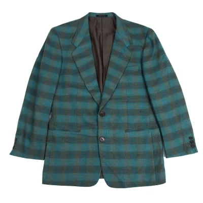 TOKIO KUMAGAI HOMME DE NUIT Wool Rayon Check Jacket