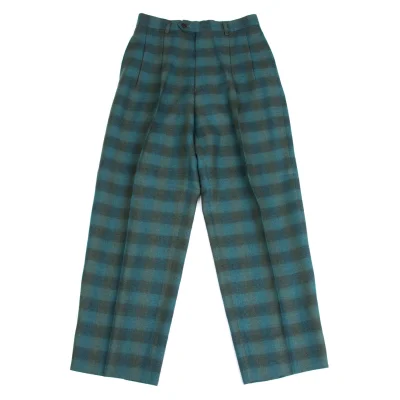 TOKIO KUMAGAI HOMME DE NUIT Wool Rayon Check Pants
