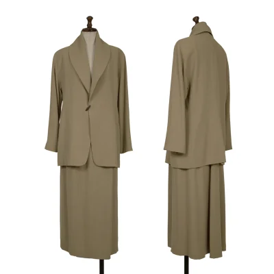 JURGEN LEHL Wool Shawl-collar Jacket & Skirt
