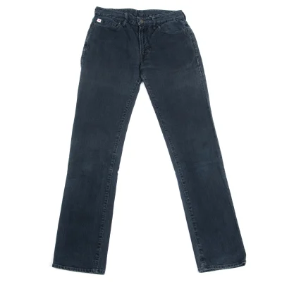 45rpm 45R Dyed Leather Patch Denim Pants