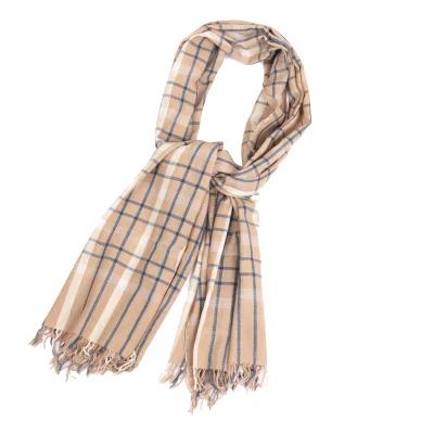 45rpm 45R Plaid Check Fringe Stole