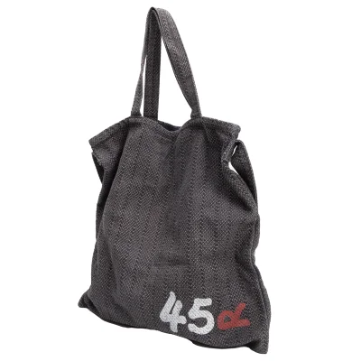 45rpm 45R Indigo Dyed Logo Print 2way Tote Bag