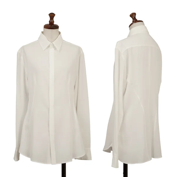Y's Acetate Poly Shirt White 40 K-160720_001