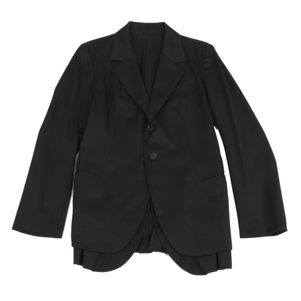 Y's Wool Gaba Hem Frill Jacket K-160722_002