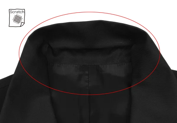 Y's Wool Gaba Hem Frill Jacket K-160722_005