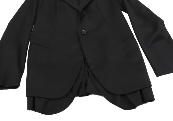 Y's Wool Gaba Hem Frill Jacket K-160722_010