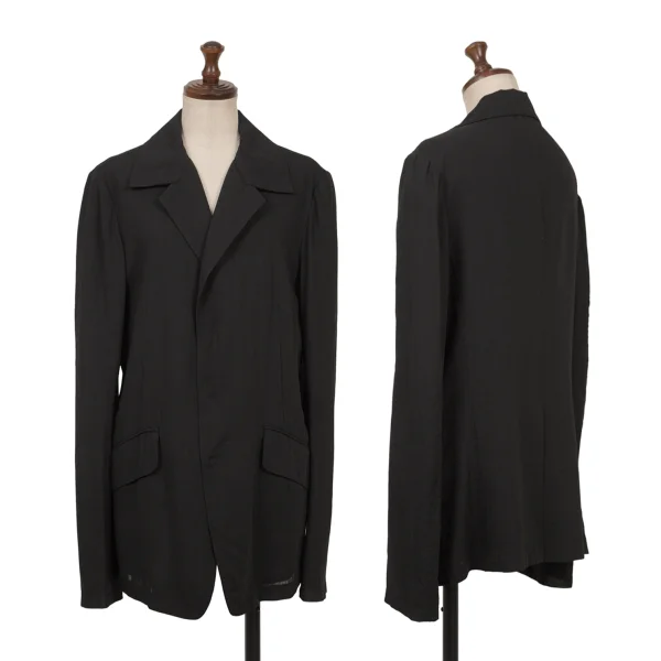 Y's Wool Snap Button Jacket Black 3 K-160724_001
