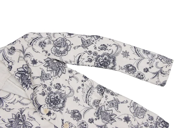 Y's Cotton Linen Floral Sketch Print Jacket K-160726_009