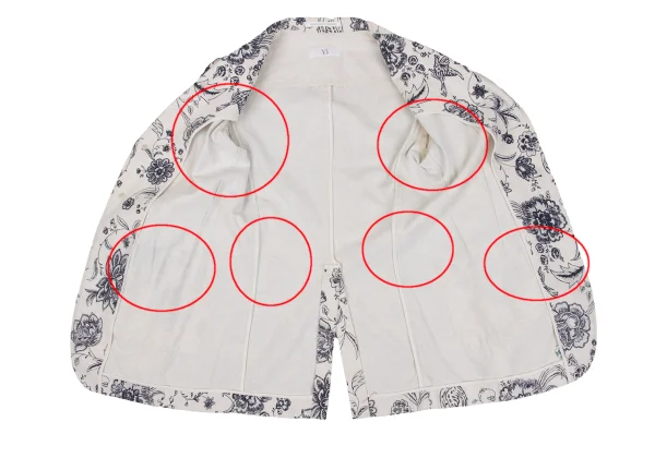 Y's Cotton Linen Floral Sketch Print Jacket K-160726_013