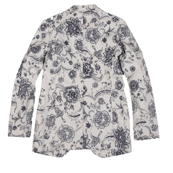 Y's Cotton Linen Floral Sketch Print Jacket K-160726_016