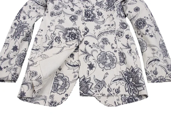 Y's Cotton Linen Floral Sketch Print Jacket K-160726_017
