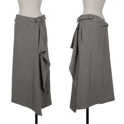 Y's Wool Silk Tweed Skirt