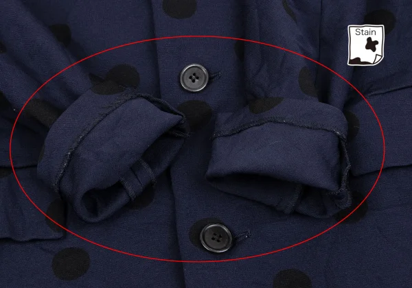Y's Dot Wrinkled Long Jacket K-160735_009