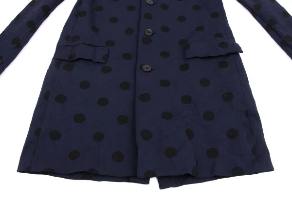 Y's Dot Wrinkled Long Jacket K-160735_010