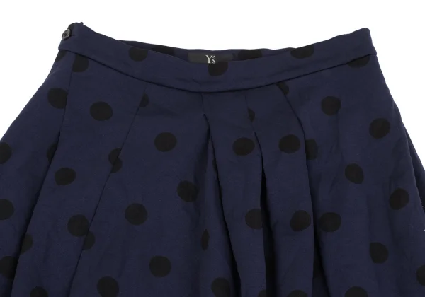Y's Dot Wrinkled Tuck Skirt K-160736_003