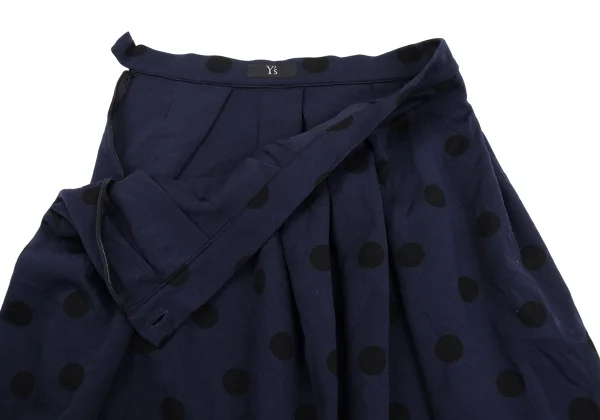 Y's Dot Wrinkled Tuck Skirt K-160736_005