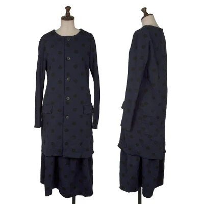 Y's Dot Wrinkled Long Jacket & Skirt