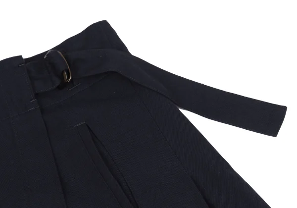 Y's Cotton Rayon Side Pleats Wrap Skirt K-160738_005