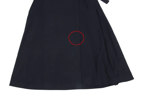 Y's Cotton Rayon Side Pleats Wrap Skirt K-160738_007