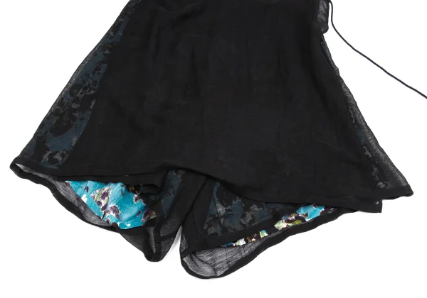 Y's Graphic Print Layered Wrap Pants K-160742_008
