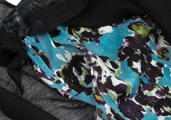 Y's Graphic Print Layered Wrap Pants K-160742_010