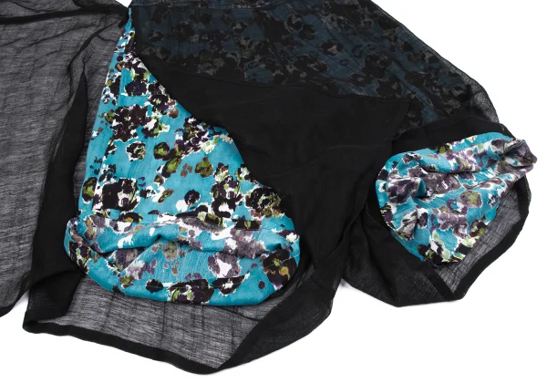 Y's Graphic Print Layered Wrap Pants K-160742_011
