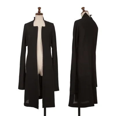 Yohji Yamamoto FEMME Sheer Wool Buttonless Long Jacket