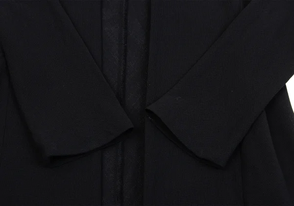 Yohji Yamamoto FEMME Sheer Wool Buttonless Long Jacket K-160744_006