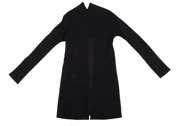 Yohji Yamamoto FEMME Sheer Wool Buttonless Long Jacket K-160744_014