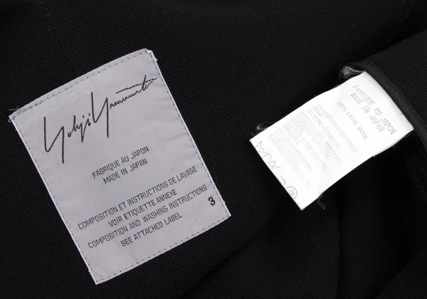 Yohji Yamamoto FEMME Sheer Wool Buttonless Long Jacket K-160744_017