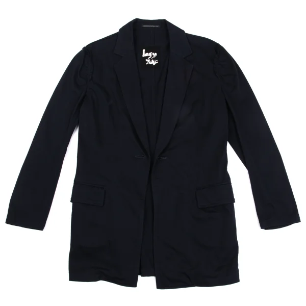 Yohji Yamamoto NOIR Poly Cotton Shoulder Puckering Jacket K-160745_002