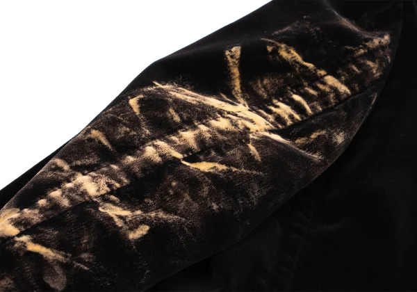 ohji Yamamoto NOIR Bleached Velvet Peak Lapel Jacket K-160748_014