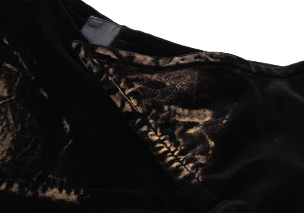 Yohji Yamamoto NOIR Bleached Velvet Asymmetry Skirt K-160749_004