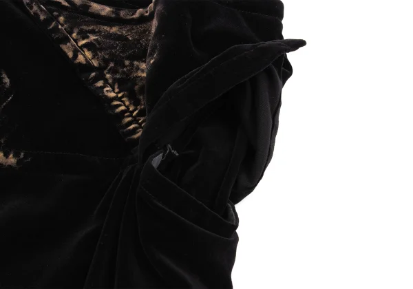 Yohji Yamamoto NOIR Bleached Velvet Asymmetry Skirt K-160749_005