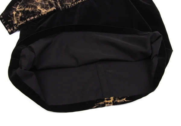 Yohji Yamamoto NOIR Bleached Velvet Asymmetry Skirt K-160749_008