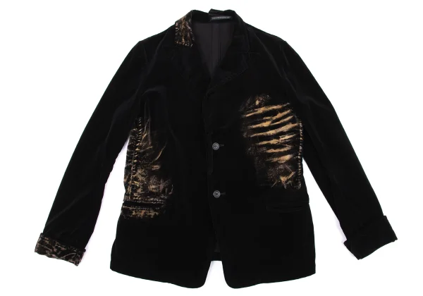Yohji Yamamoto NOIR Bleached Velvet Jacket & Skirt K-160750_003