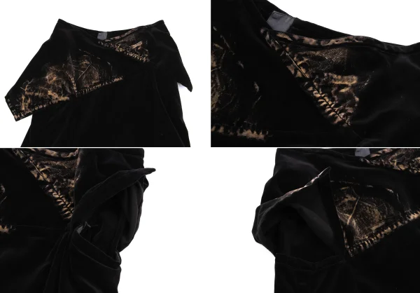 Yohji Yamamoto NOIR Bleached Velvet Jacket & Skirt K-160750_015