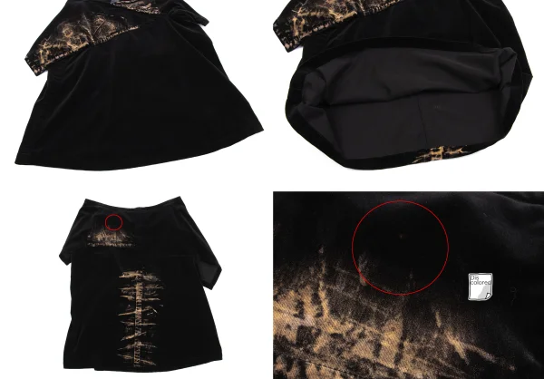 Yohji Yamamoto NOIR Bleached Velvet Jacket & Skirt K-160750_016