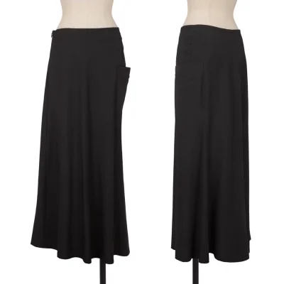 Yohji Yamamoto NOIR Wool Side Pocket Skirt