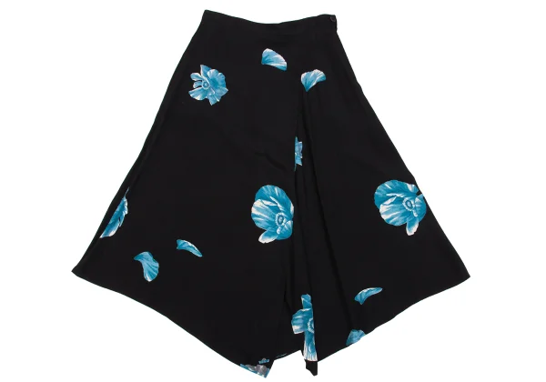 Yohji Yamamoto NOIR Rayon Floral Printed Skirt K-160752_002