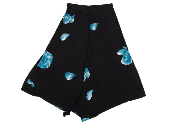 Yohji Yamamoto NOIR Rayon Floral Printed Skirt K-160752_011