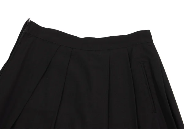 REGULATION yohji yamamoto Wool Cupra Pleated Skirt K-160753_003