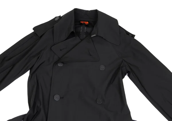 Jean Paul GAULTIER Stretch Poly Drape Hem Coat K-160797_003