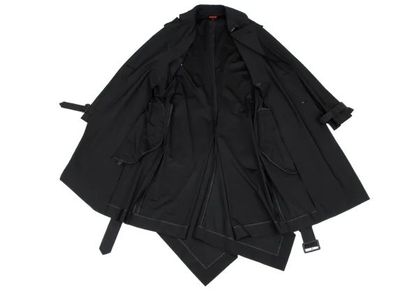 Jean Paul GAULTIER Stretch Poly Drape Hem Coat K-160797_014