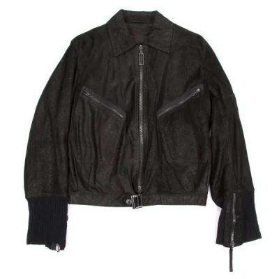 【SALE】ワイズフォーメンY's for men シルクリブラムスキンジップブルゾン