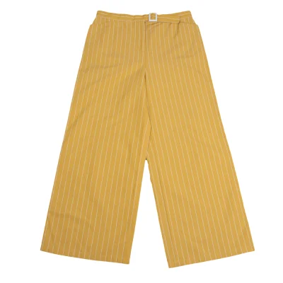 agnes b. Belted Stripe Wide Pants