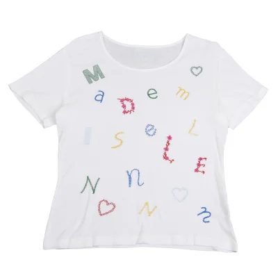 Mademoiselle NON NON Logo Point Embroidery T-shirt